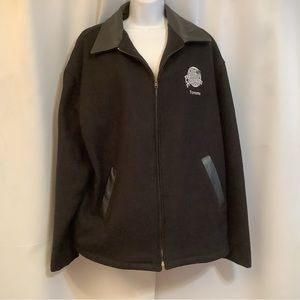 Planet Hollywood Jacket Men’s XL Bomber Vintage Wool Leather Unisex